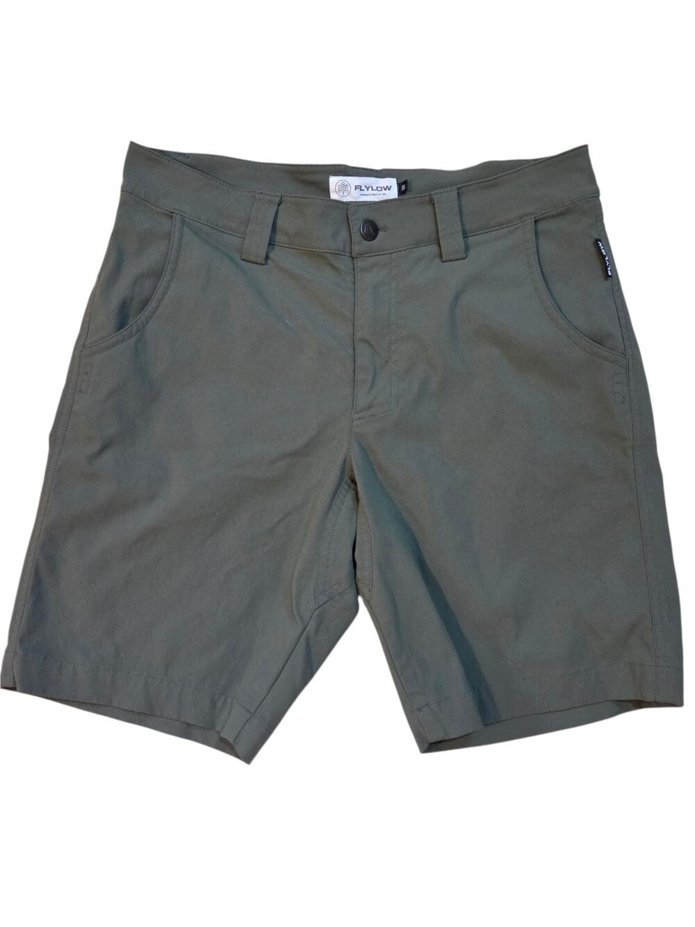 Flylow Hot Tub Shorts All-purpose Hybrid Tech, Hiking & Water Vine Green sz 30